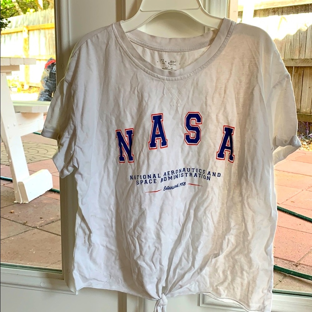 NASA crop tee